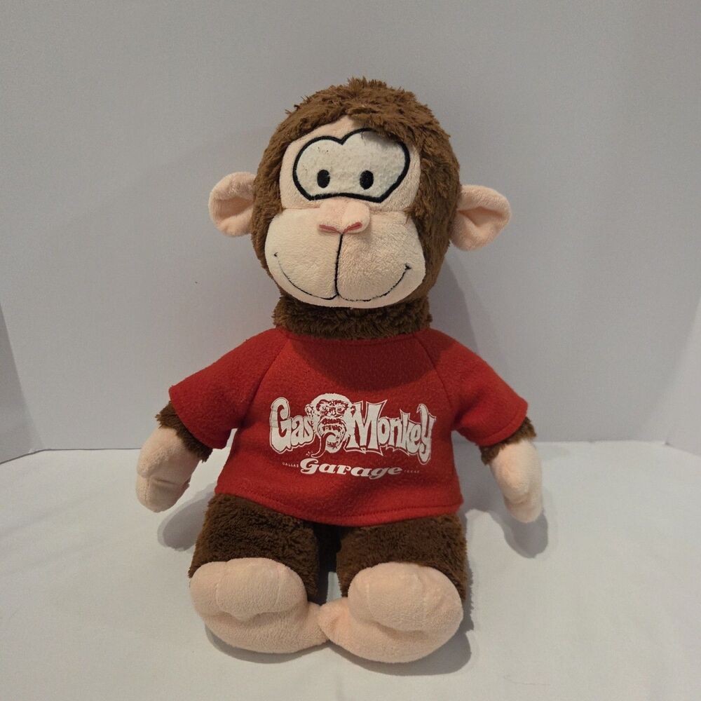 2014 Gas Monkey Garage Monkey Plush Stuffed Animal Red Shirt